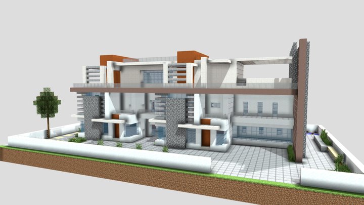 Minecraft Modern Apartments 3D Model