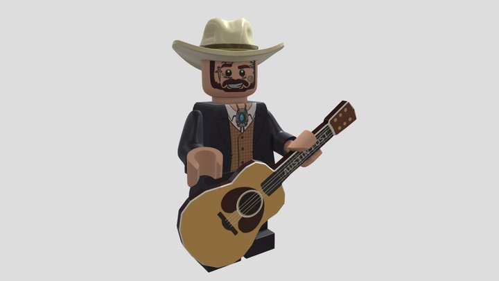 Lego Minifig (Post Malone) 3D Model