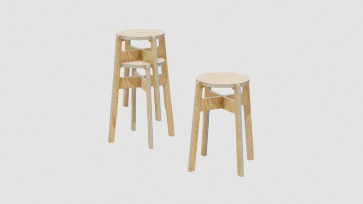 New Stacking Chair 3D Model