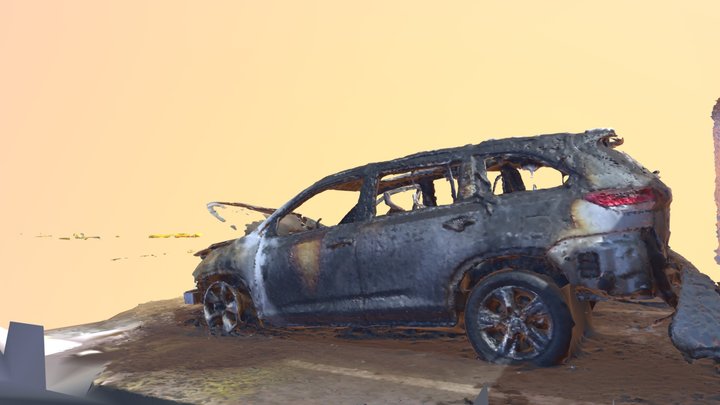 Toyota Highlander Hybrid 2018 FIRE 3D Model