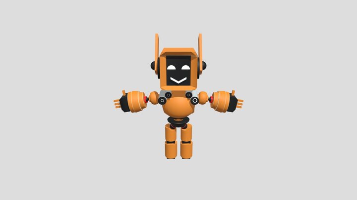 Orange_Robot 3D Model