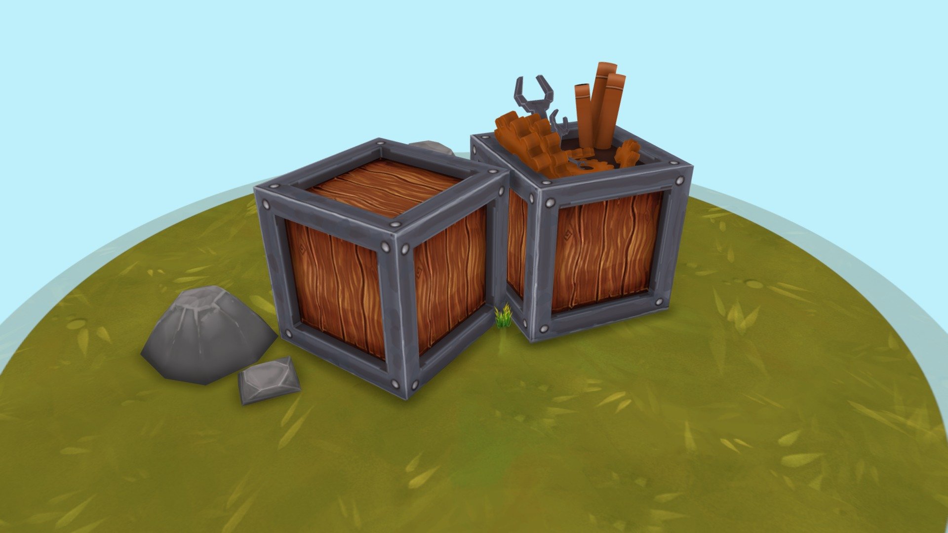 Hand Painted Crates