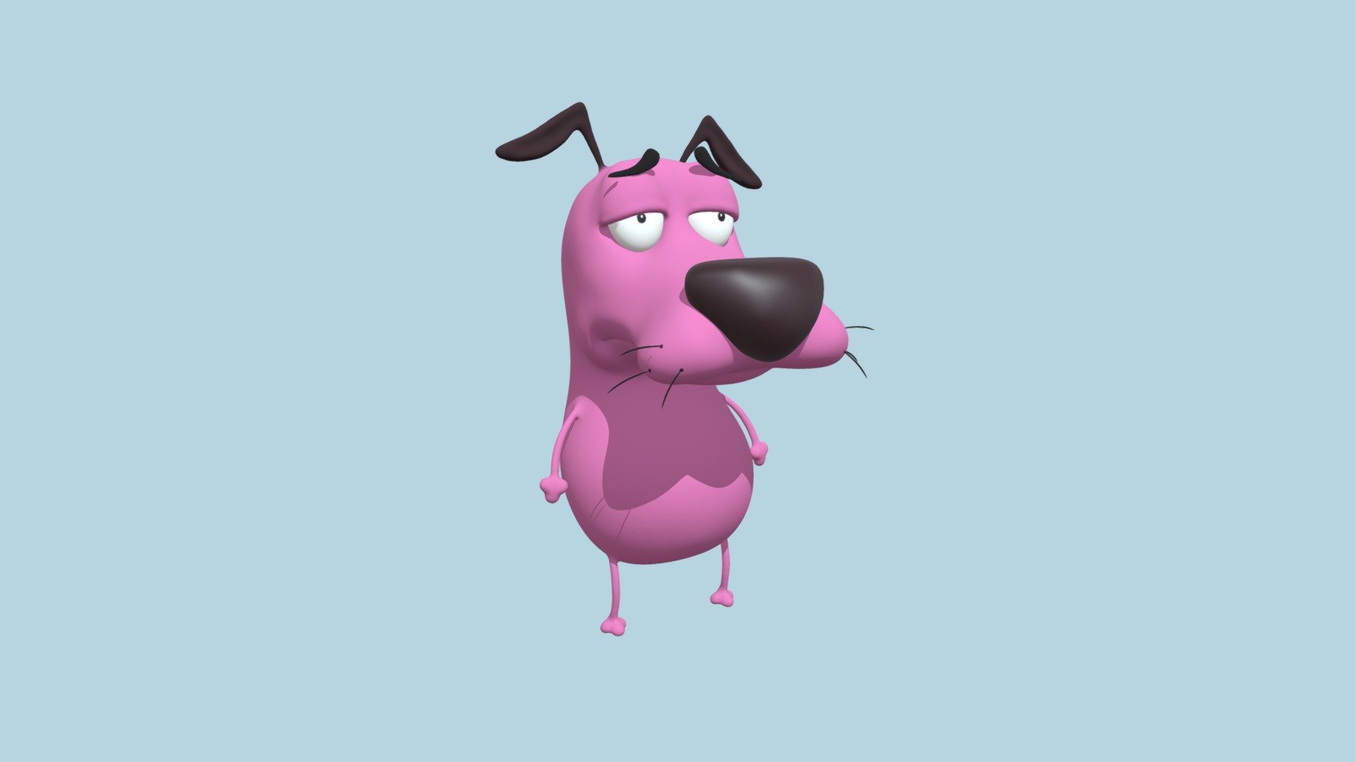 Courage, the Cowardly Dog (Coragem) - Buy Royalty Free 3D model by