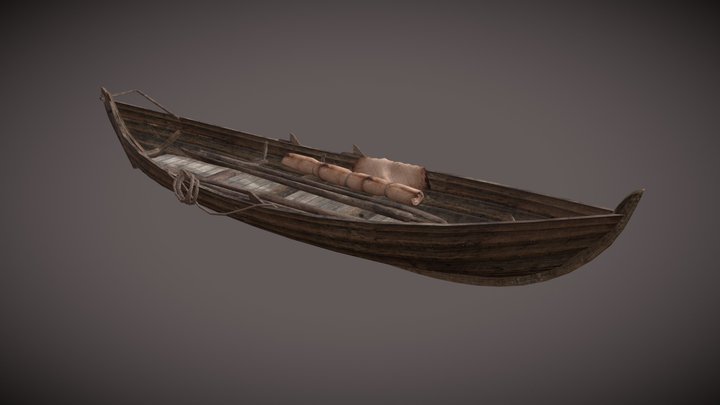 Oselvar wooden boat. 3D Model