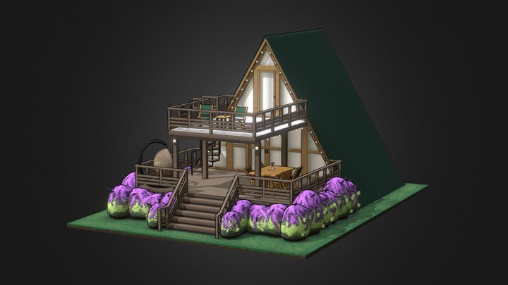 Alpine Cabin 3D Model