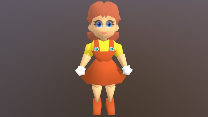 SM64 Style Princess Daisy 3D Model