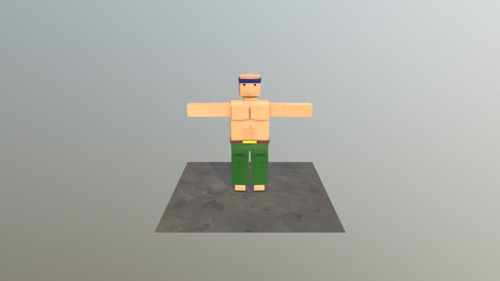 Khlade Warior Chracter -PIXELWAR- 3D Model