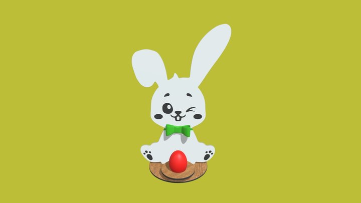 Easter bunny figurine 3D Model