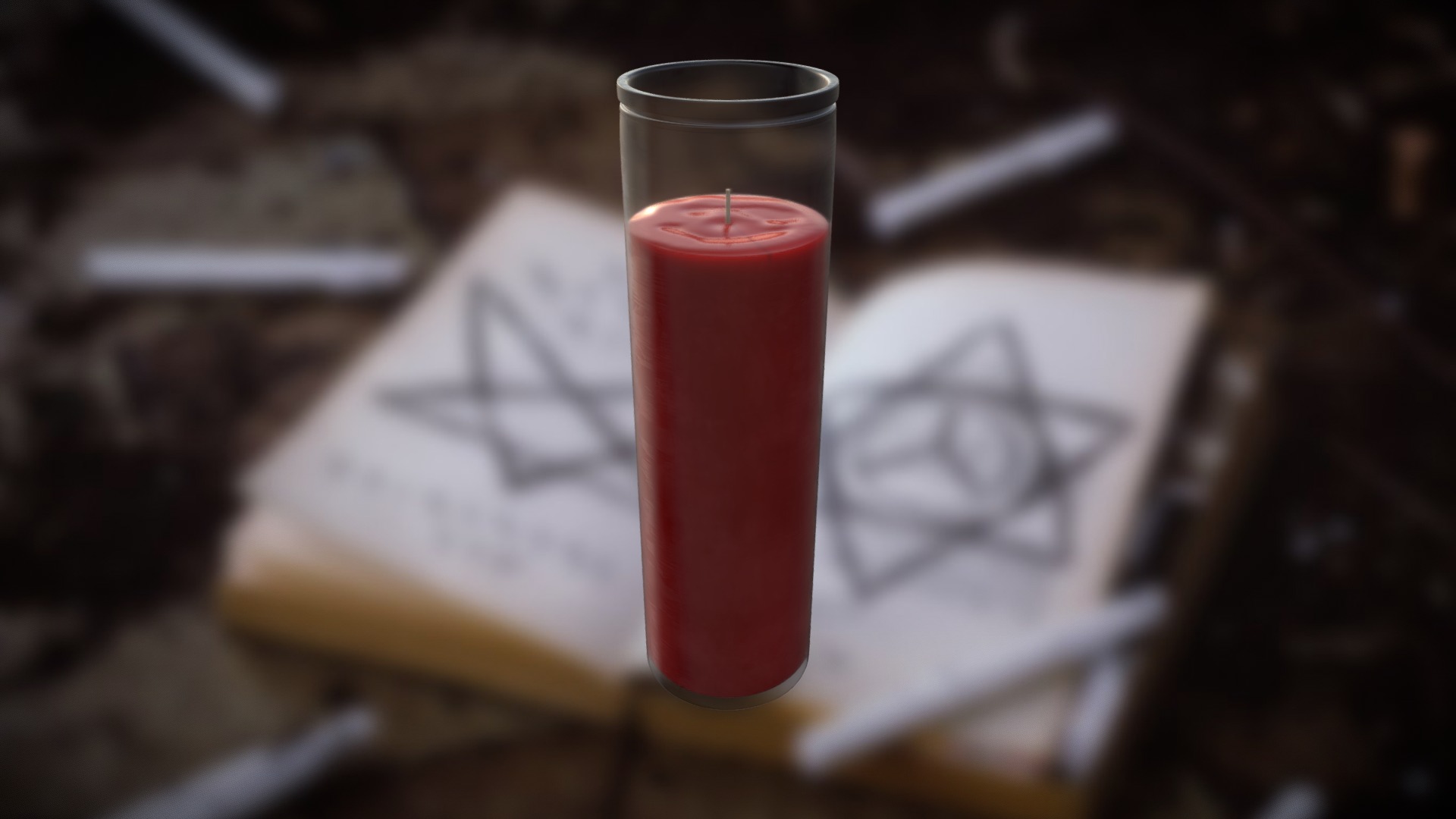 3D model Seven Day Prayer Candle - This is a 3D model of the Seven Day Prayer Candle. The 3D model is about a glass of red liquid.
