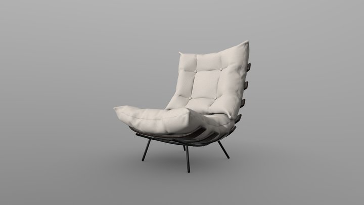 Modernist lounge chair 3D Model