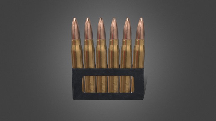 Bullet 7.35×51mm carcano 3D Model