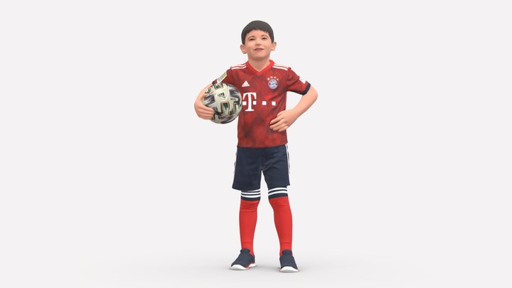 Soccer Black jersey Player 03 | 3D model