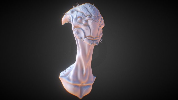 Alien bust 3D Model