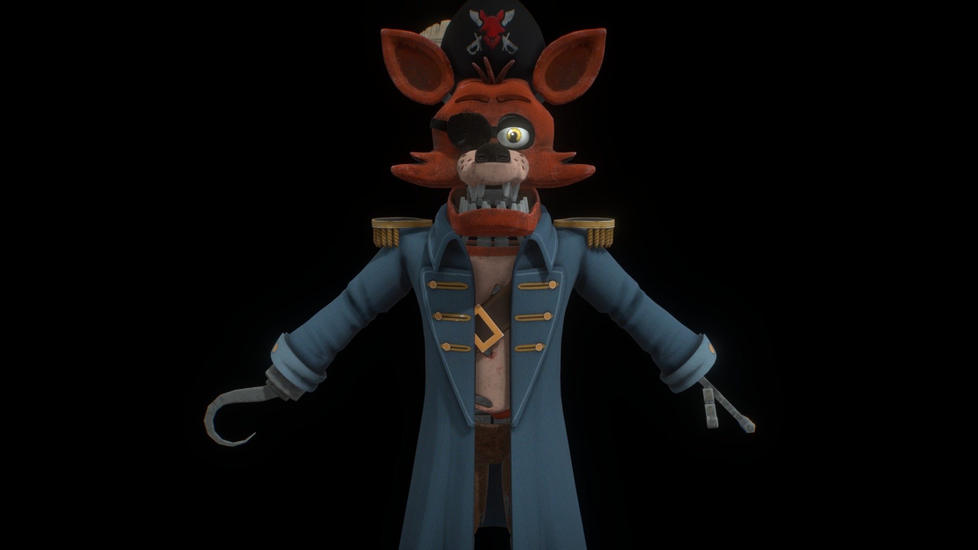 Captain Foxy | Curse of Dreadbear - 3D model by juztandy (@juztandyyy ...