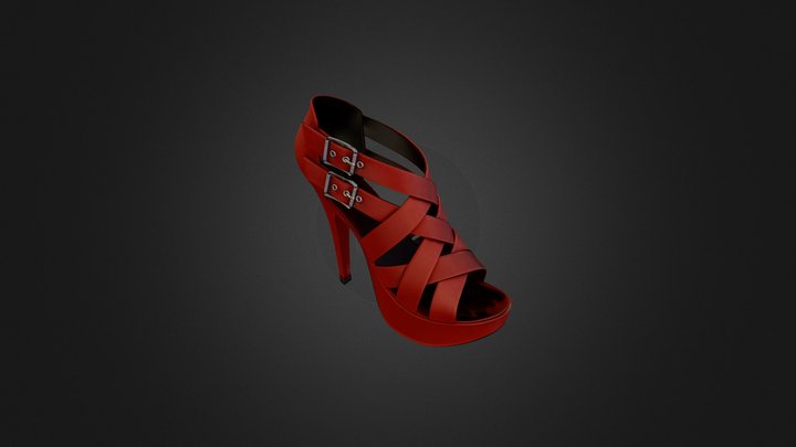 high heels sandals 03 3D Model