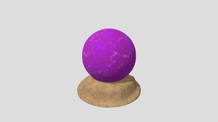 purple Cristal Ball 3D Model
