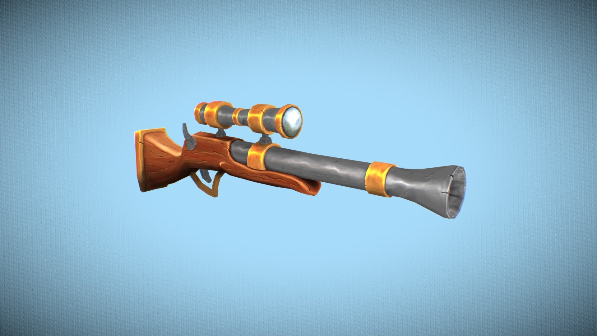 Rifle - Lowpoly - Handpainted - Download Free 3D model by vmatthew ...