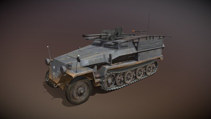 SD.KFZ.251/7 Ausf.C - Assault Engineer Vehicle 3D Model