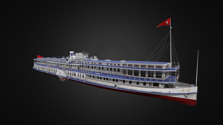 Пароход Володарский 3D Model