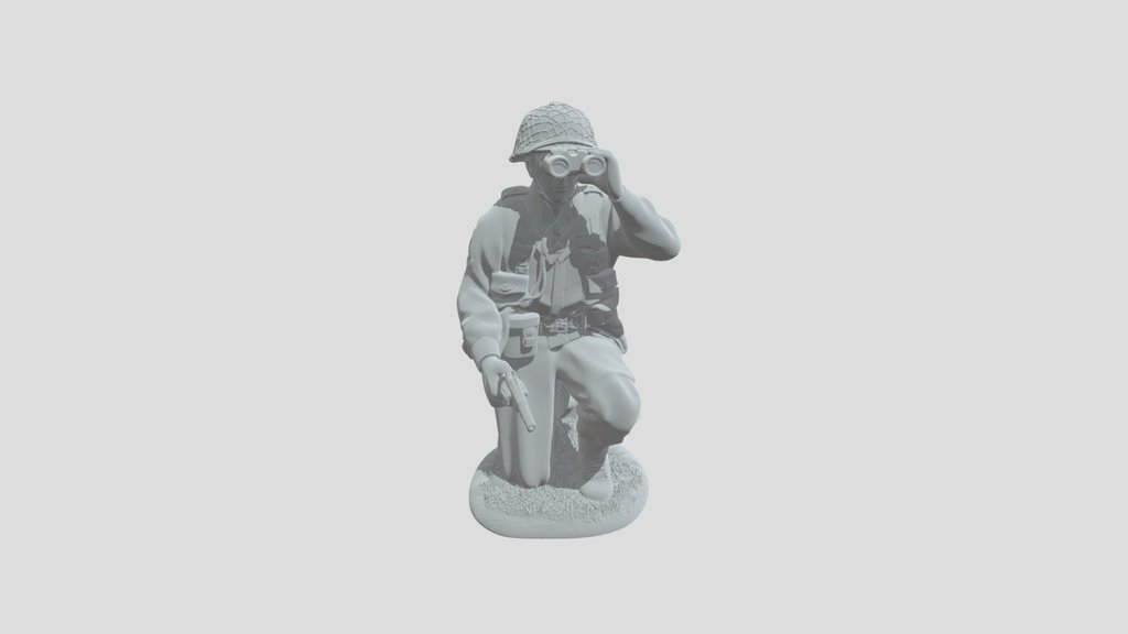Kneeling Soldier with Binoculars