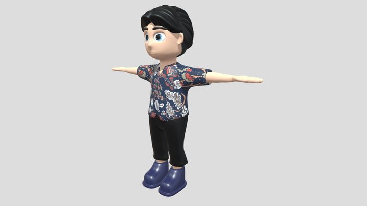 CHIBI COWOK 3D Model