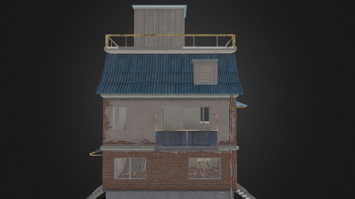 PUBG Mobile Erangle House 3D Model