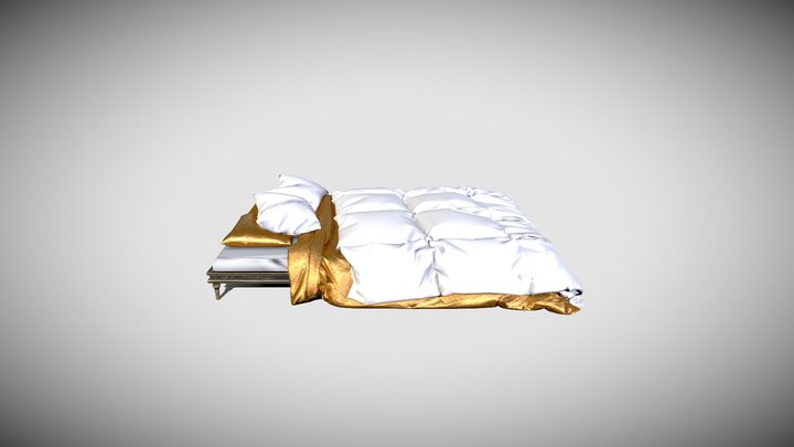 Dimanche Bed - Low Poly Bed 3D Model
