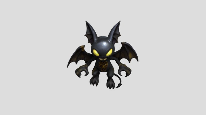 Heartless bat Yellow 3D Model