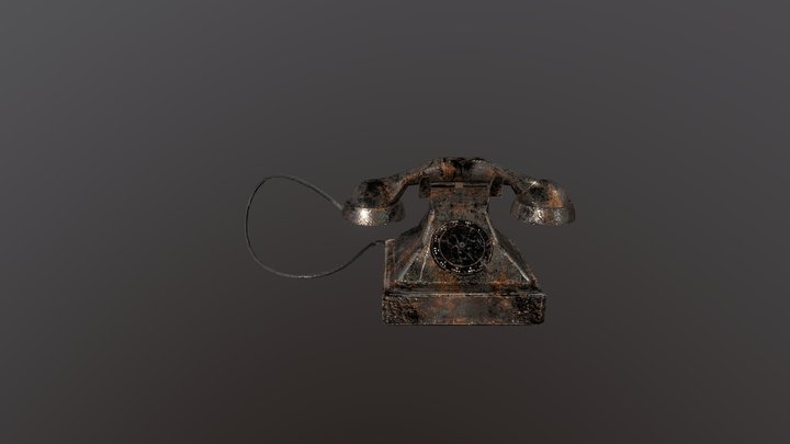 Old Rusted Phone 3D Model