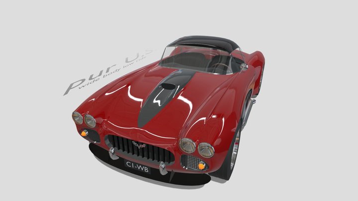 Corvette C1 'red hot chilly 3D Model
