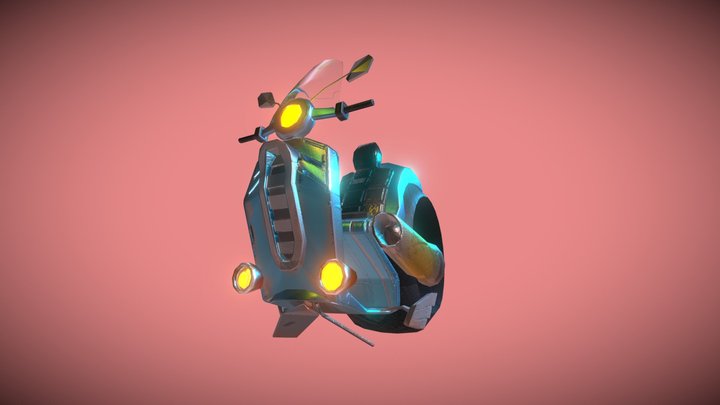 SCIFI motorcycle 3D Model