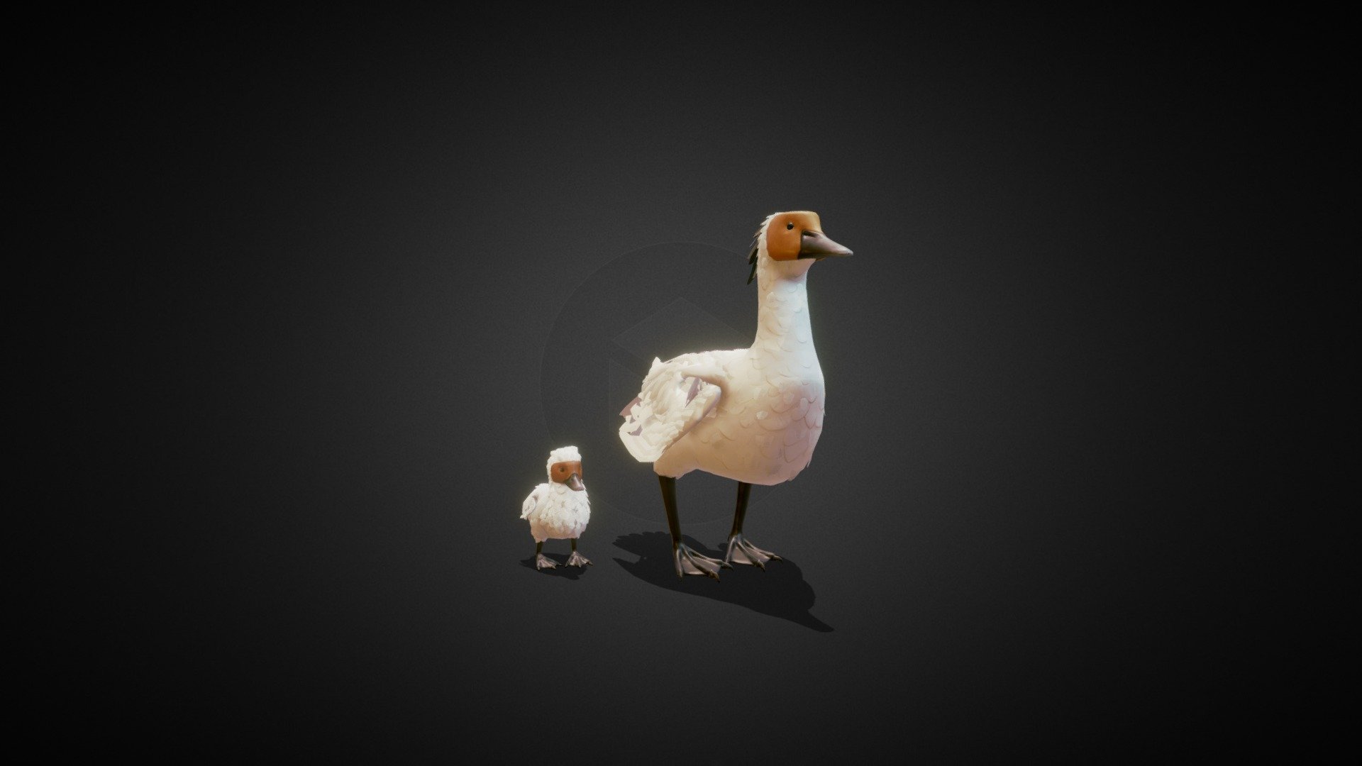 Duck & Duckling - 3D model by MAXDESIGN-3D (@MAXDESIGN) [640bb7a ...