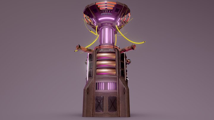 Sci-Fi FTL Reactor Set Piece 3D Model