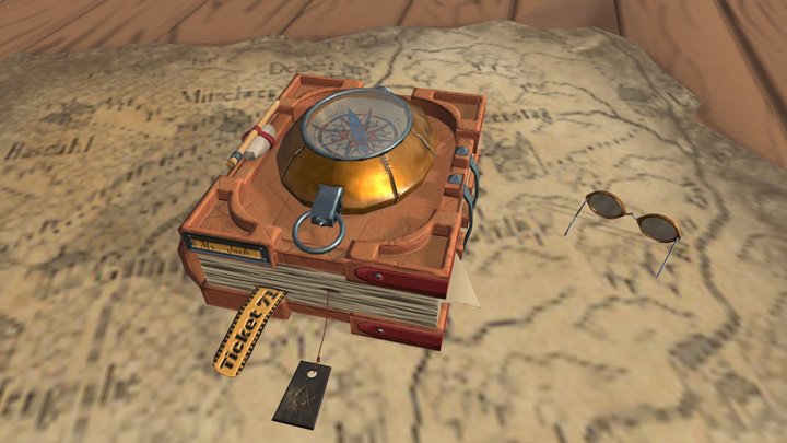 Adventure book (handpaint-stylized) 3D Model