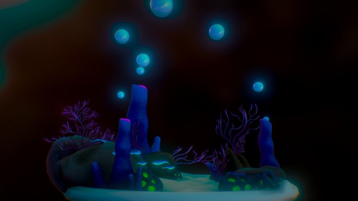 Deep sea coral reef 3D Model