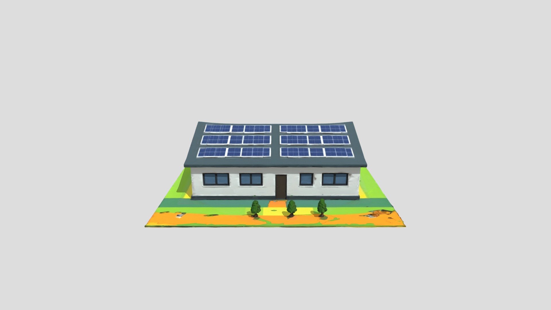 Solar-Powered Home Illustration - 3D model by jefersontamaynarva ...