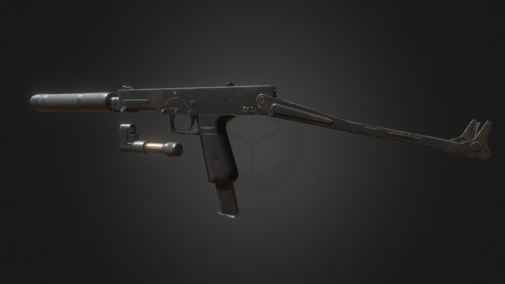 Submachine gun PP-93/ПП-93 3D Model