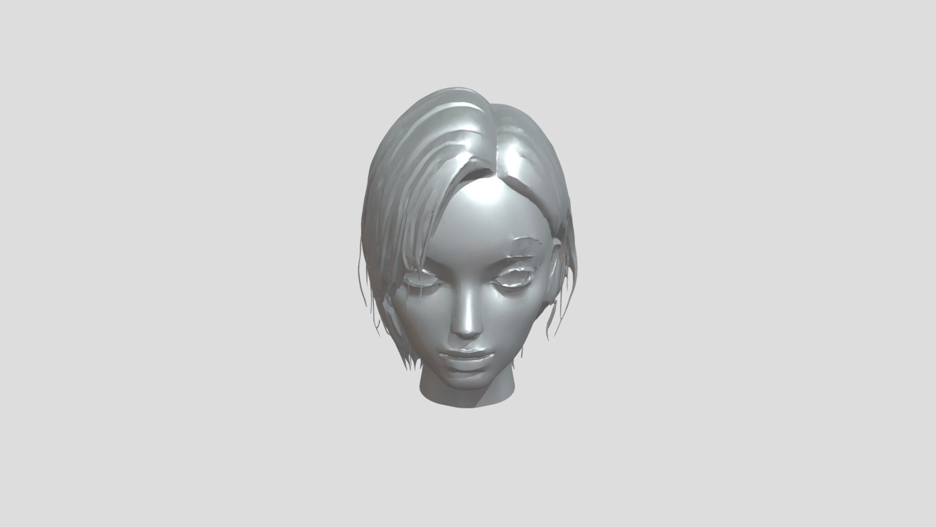 Female face with orange hair - 3D model by sandrolllopez [641293d ...