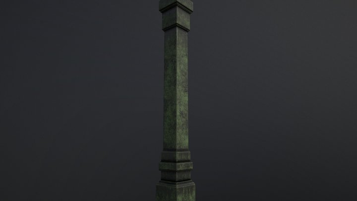 Abandoned Apartment Pillar | Game Ready PBR