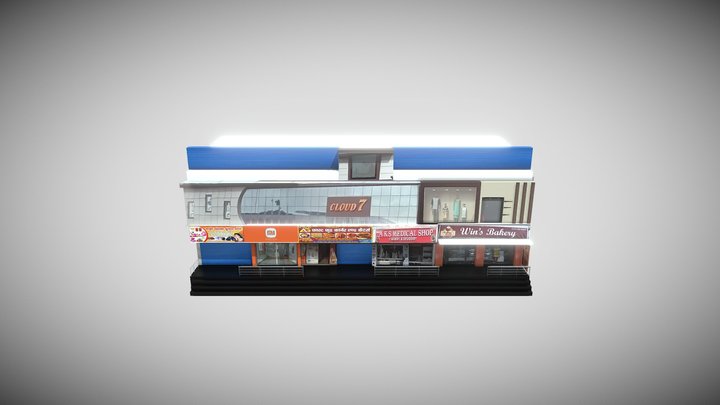 Indian shop building 3D Model