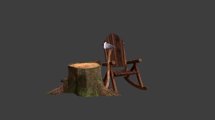 FOREST LONER - 3 Simple Props 3D Model