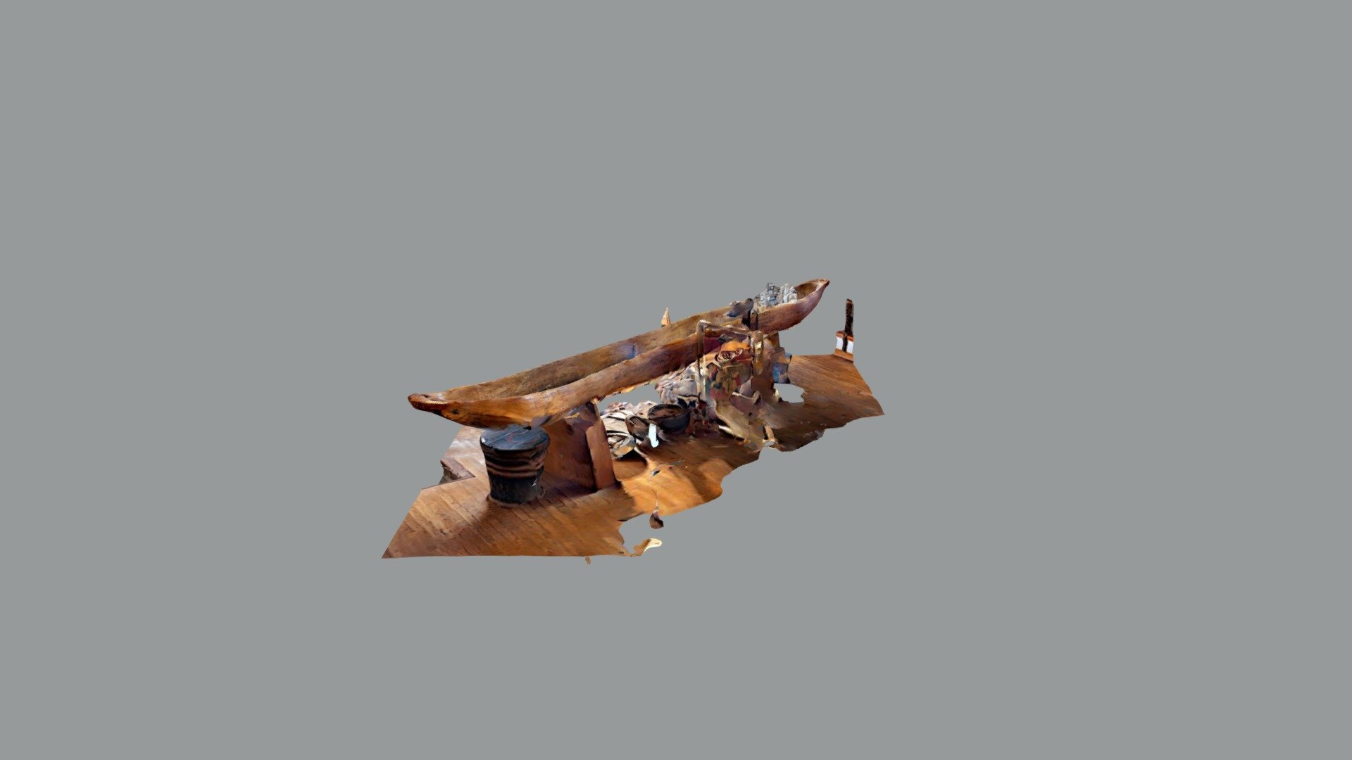 アイヌの丸木舟(Ainu logboat)