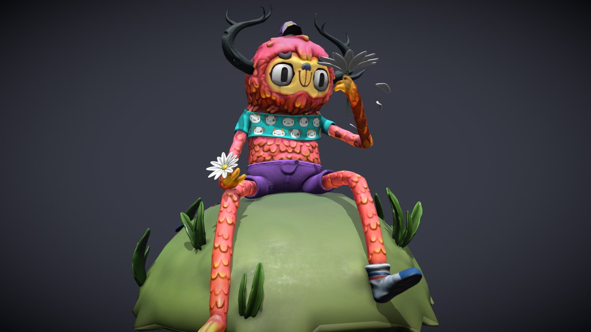 Pink Monster - 3D model by noaplinke (@noa_plinke) [6417ed6] - Sketchfab