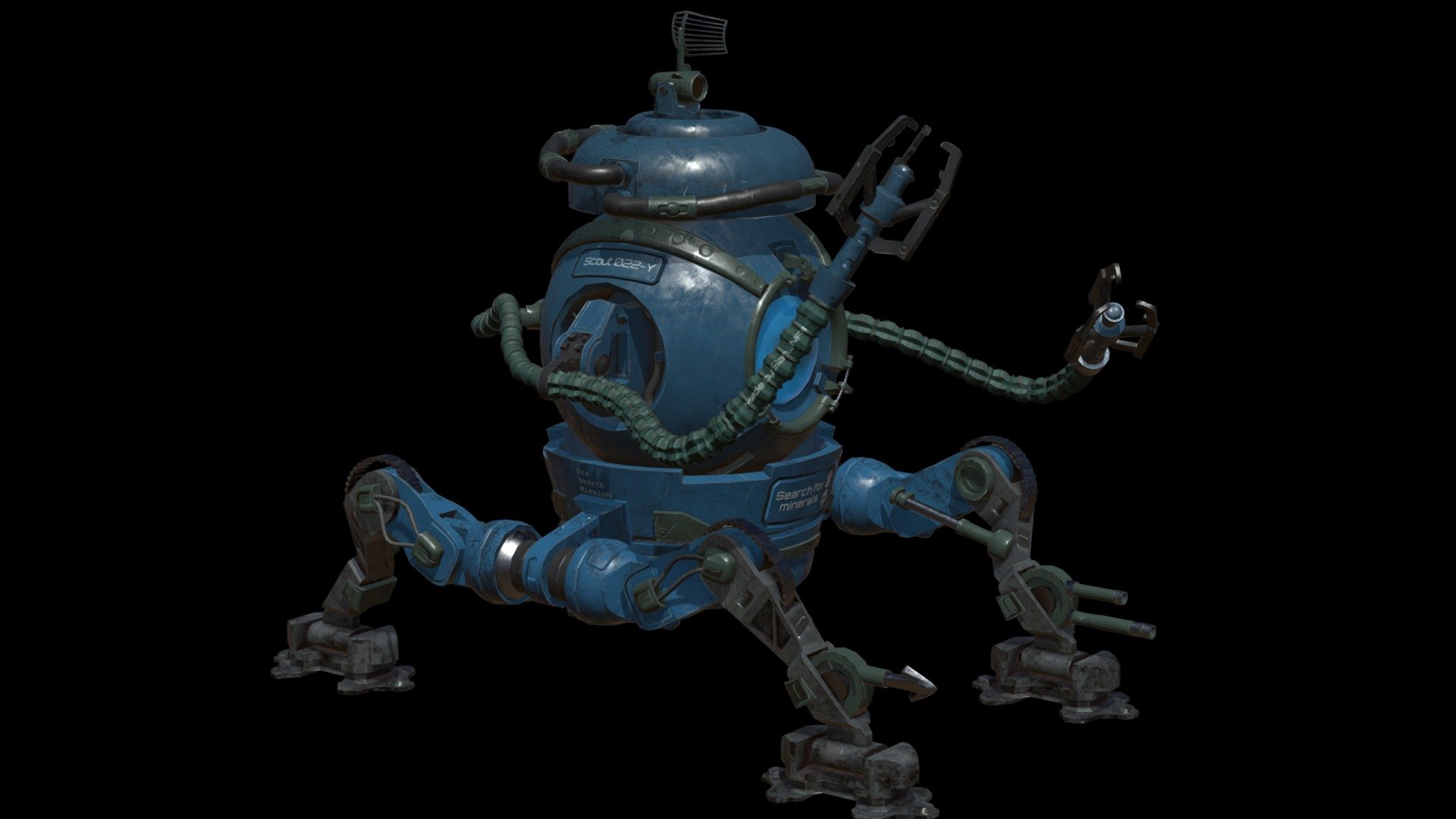 Sphere Robot - mineral scout - Download Free 3D model by Aleksandr ...