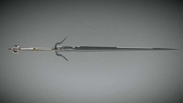 Weapon "Ciri Sword" Witcher 3 Fan Art 3D Model