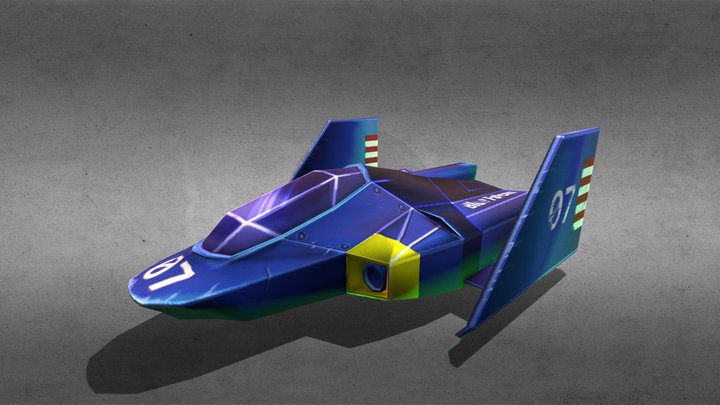Blue Falcon 3D Model