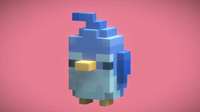 Grumpy Bird 3D Model