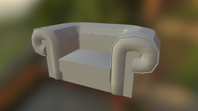 chocolate sofa 3D Model