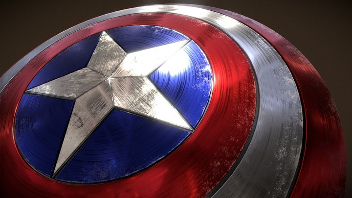Captain America Shield 3D Model