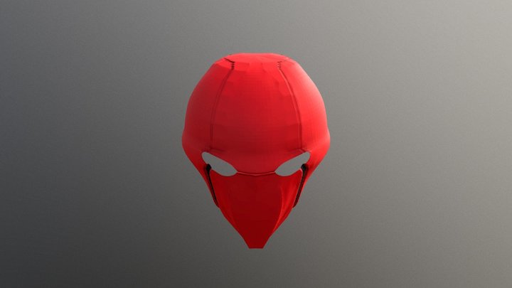 Red Hood Helmet (Custom Design) Version 1.1 3D Model